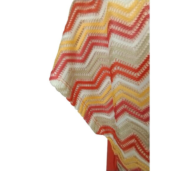 Alfred Dunner Womens Large Chevron Zigzag Knit Top With Studded Neckline - Picture 6 of 8